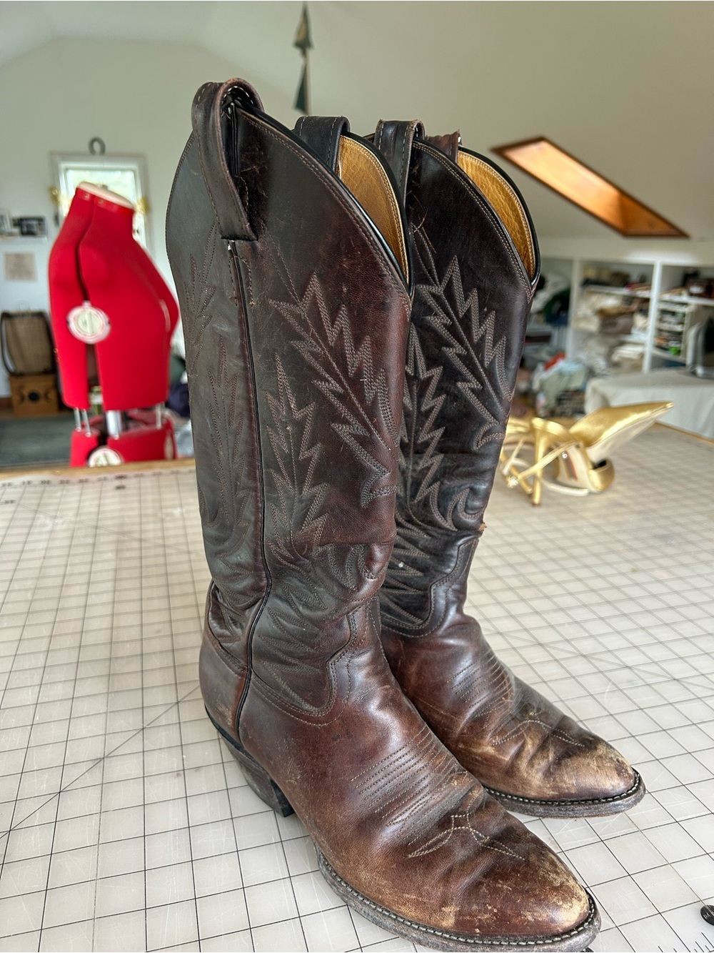 Corral Brown Leather Western Heeled Boots